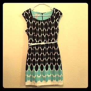 Teal patterned dress