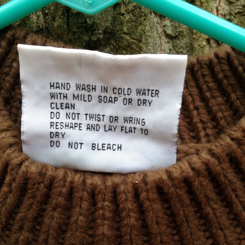 ❌SOLD❌ Vintage 80s/90s hand knit brown sweater - Picture 5 of 5