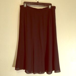 Black, flowy dress skirt