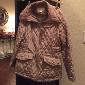 OBO. Tan quilted MICHAEL KORS jacket.