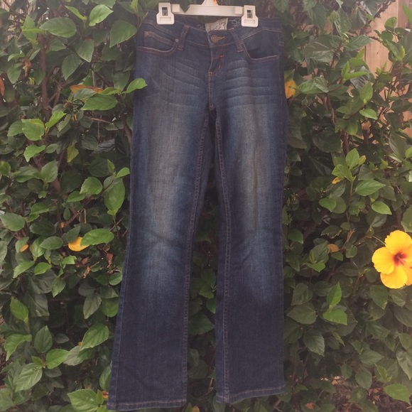Boot cut dark blue jeans