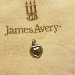Gold and silver James Avery heart pendant