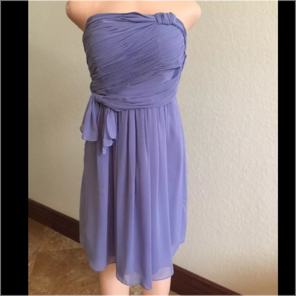 Calvin Klein draped strapless prom dress
