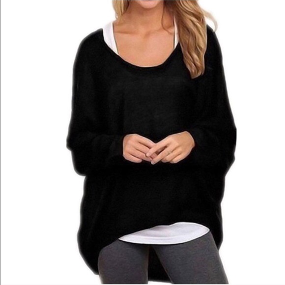 🛍HP🛍New Hi Lo Sweater Top Loose Fit - Picture 1 of 3