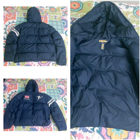 Rugby XL Men's Coat Navy Blue detachable sleeves