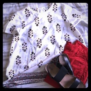 Madewell Silk Vinefloral top