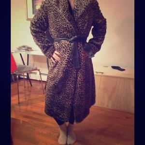 Calvin Klein faux fur coat