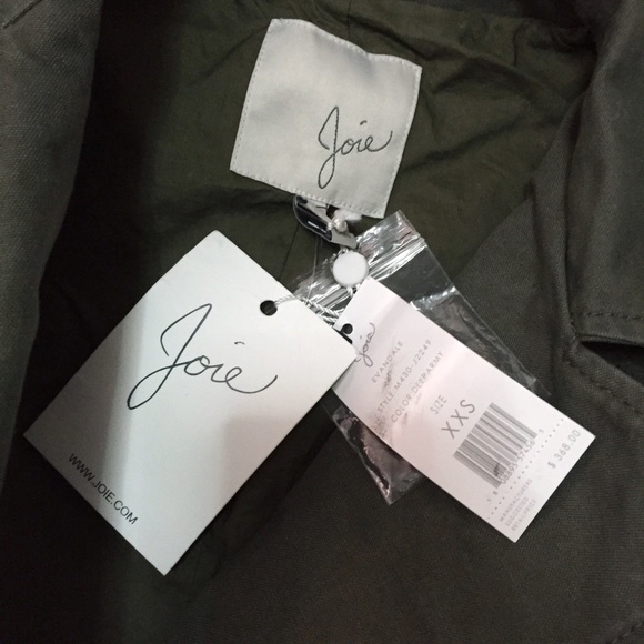 Joie Evandale Military Green Embroidered Jacket - Picture 7 of 8