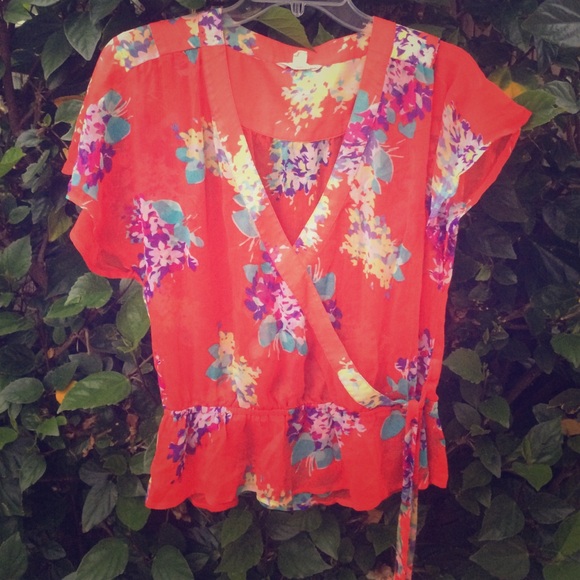 A beautiful orange red blouse