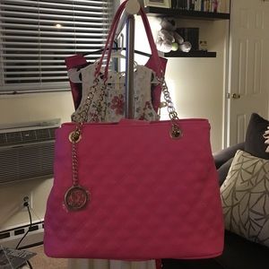 NWT Pink Quilted Shoulder Bag