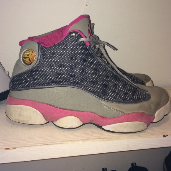 Air Jordan 13 GS cool grey fusion pink-white - Picture 2 of 3