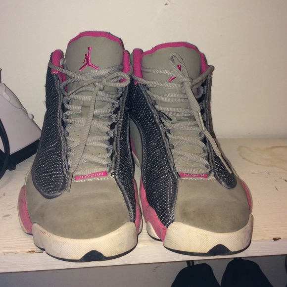 Air Jordan 13 GS cool grey fusion pink-white - Picture 3 of 3