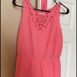 LOFT laser cut detail dress