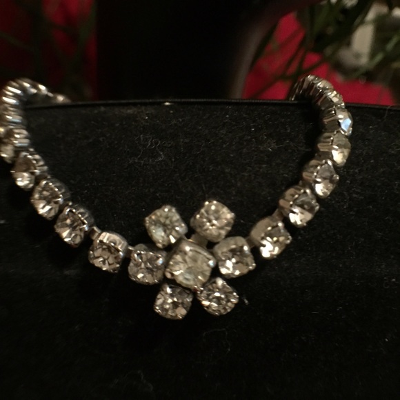 Vintage estate Signed Kramer rhinestone bracelet