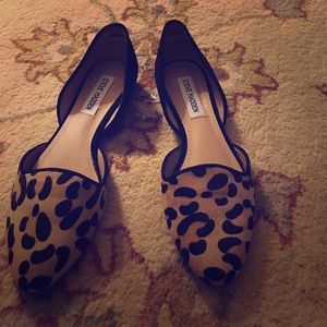 Steve Madden leopard calfskin d'orsay flats