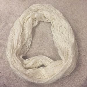 White lace infinity scarf