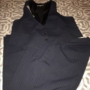 GAP Pinstripe cropped pants and vest