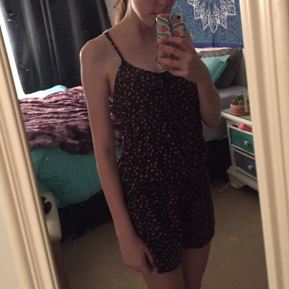 Romper with rose print