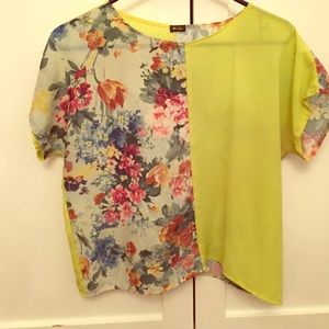 Floral chiffon top