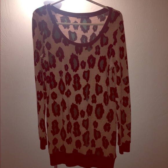 Adorable Cheetah sweater tunic by Love Culture