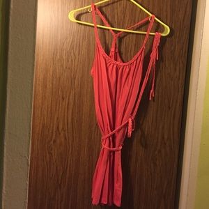 NWOT braided tank top with braided belt