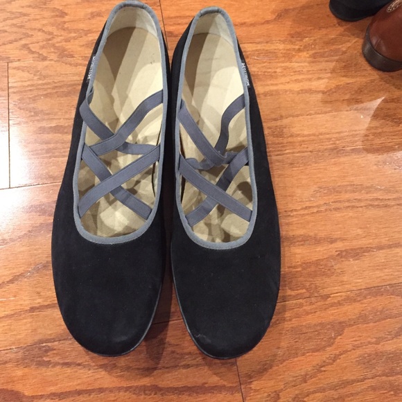 Suede Mephisto flats