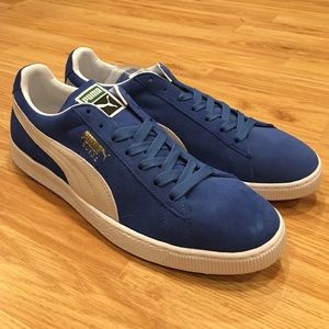Brand New Puma Men's Suede Classic Blue/White Shoe