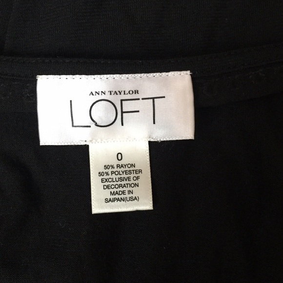 LOFT brand black long dress with  design. - Picture 4 of 4