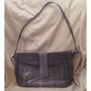 Vintage Small Gray Genuine Eel Skin Purse