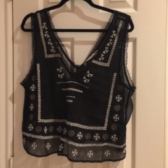 Bohemian style see through blouse/cami