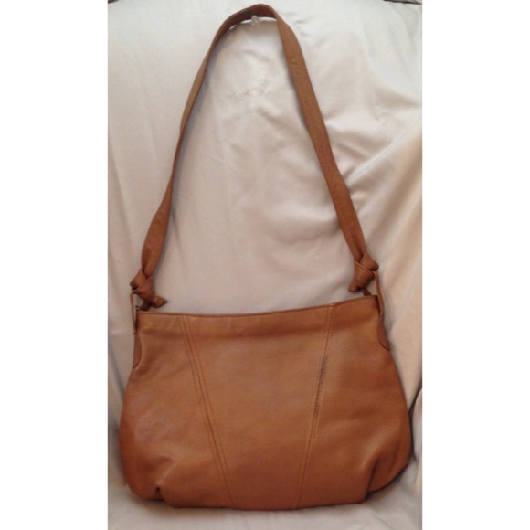 Vintage Cognac Brown Leather Purse