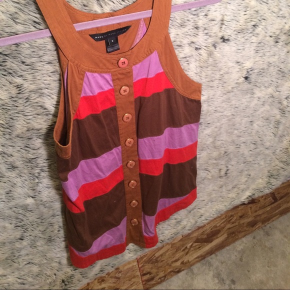 Marc Jacobs color block tank with buttons - Picture 3 of 3