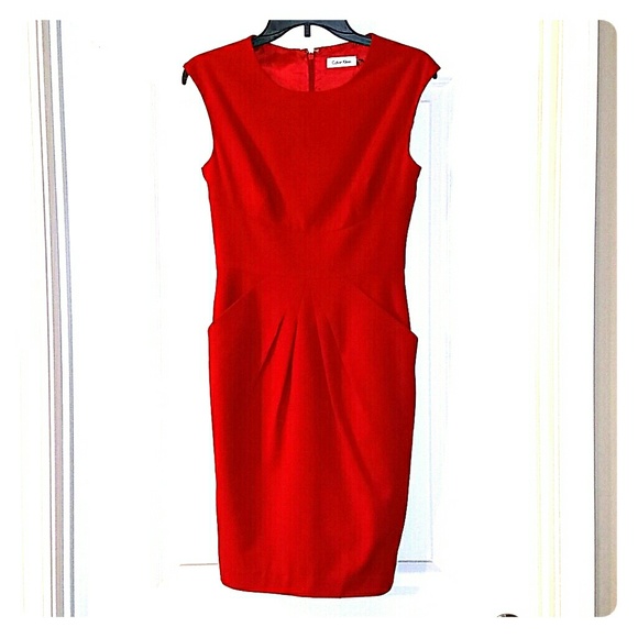 Red Calvin Klein dress