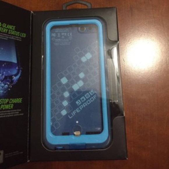 Life proof 6s plus/6 plus charging case Blue