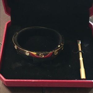 Love bangle bracelet gold plated size 16 CM