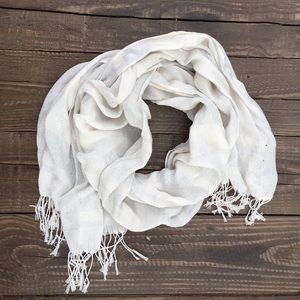 White and Silver Scarf