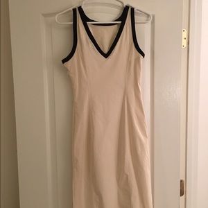 Express stretch cream dress