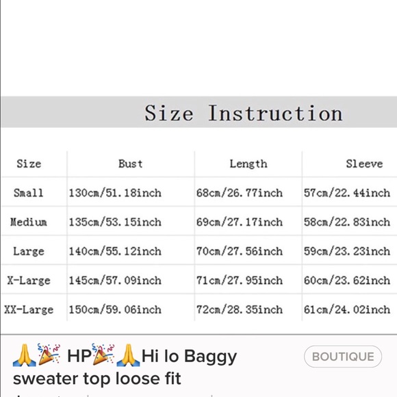 ๐Hi Lo sweaters top batwing loose fit - Picture 2 of 3