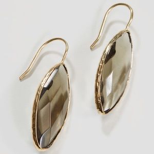 LOFT Faceted Stone Drip Earrings - Midnight Slate