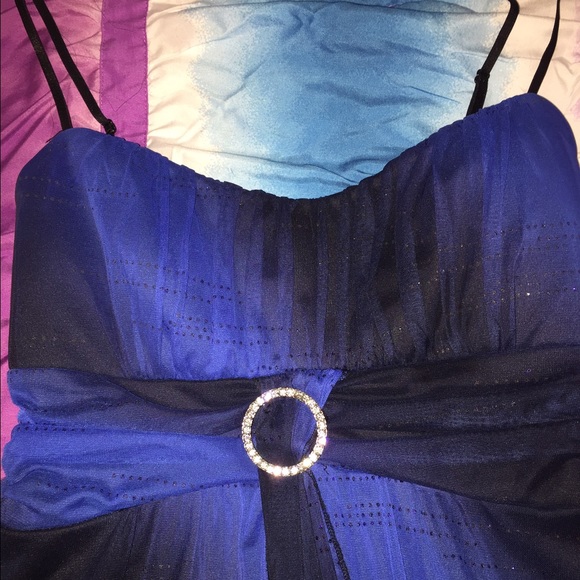 Black and Blue Ombre Dress - Picture 2 of 4