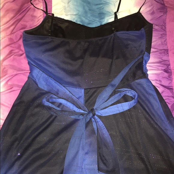 Black and Blue Ombre Dress - Picture 3 of 4