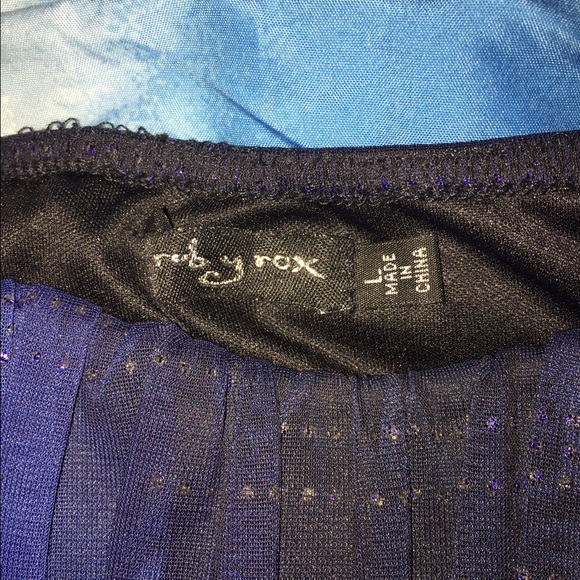 Black and Blue Ombre Dress - Picture 4 of 4