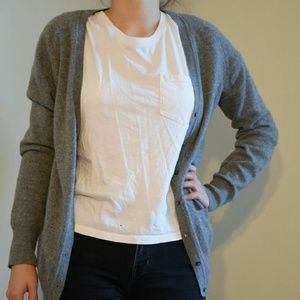 Uniqlo gray cashmere cardigan