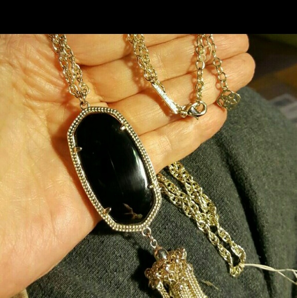 Kendra Scott Rayne necklace silver/black