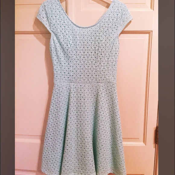 light blue eyelet dress