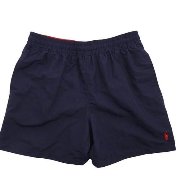 polo ralph lauren hawaiian swim shorts navy