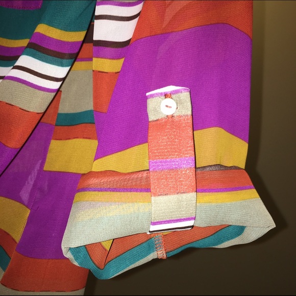 Windsor • Sheer Striped Blouse - Picture 2 of 2