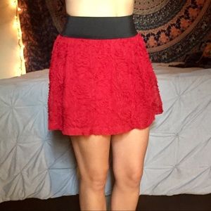 High Waist Red Roses