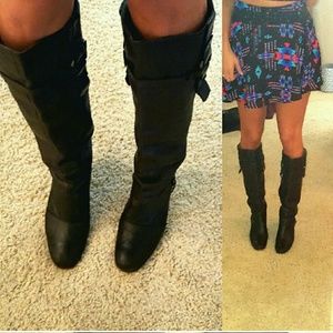 Coclico tall black leather boot