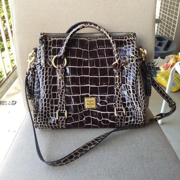 Dooney & Bourke Croco Leather Shoulder Bag